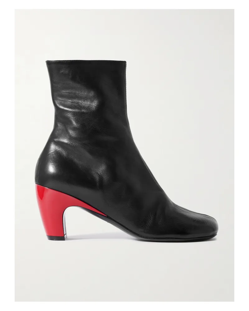 Dries van Noten Leather Ankle Boots - Black Black