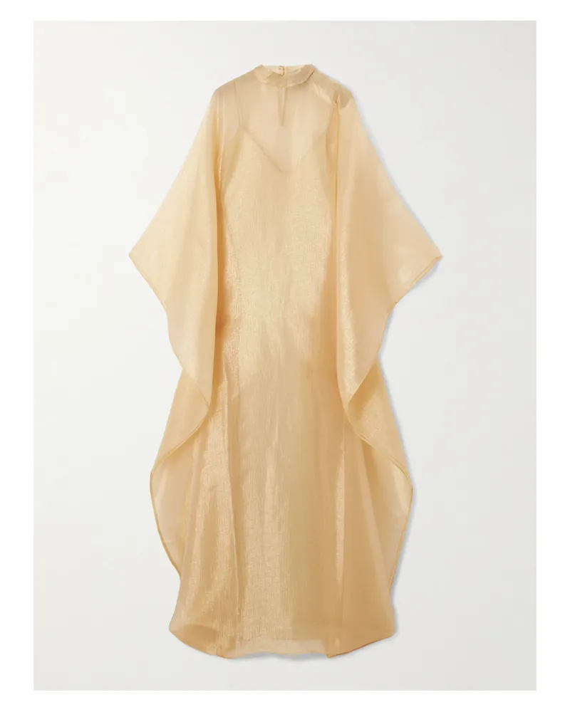 Taller Marmo Sphinx Robe Aus Metallic-organza Mit Falten - Gold Gold