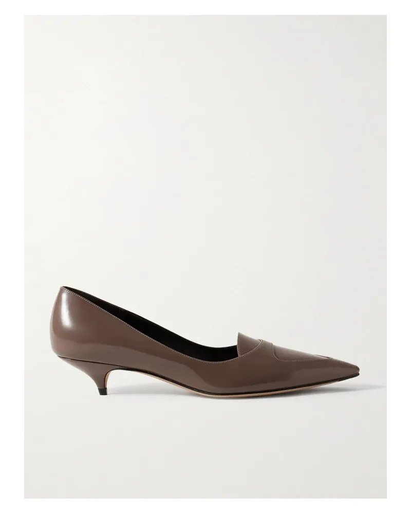 The Row Viv Pumps Aus Glanzleder - Braun Braun