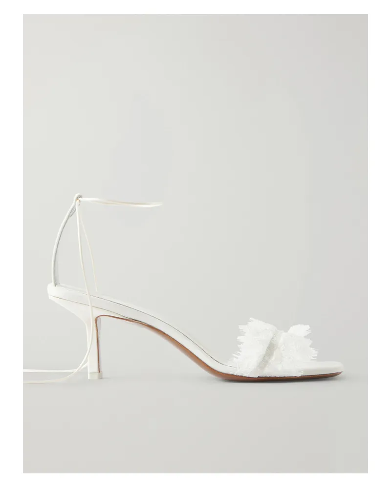 NEOUS Belel Lace-trimmed Twill Sandals - Cream Cream