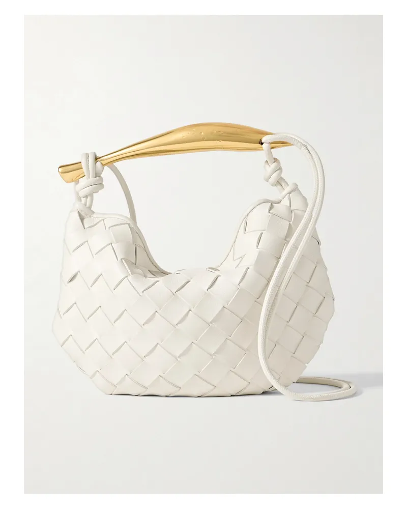 Bottega Veneta Sardine Mini Intrecciato Leather Shoulder Bag - Neutrals Neutrals