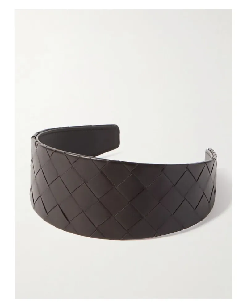 Bottega Veneta Haarreif Aus Intrecciato-leder - Braun Braun