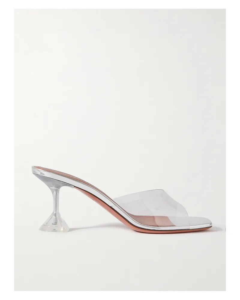 Amina Muaddi Lupita Glass Pvc Mules - Neutrals Neutrals