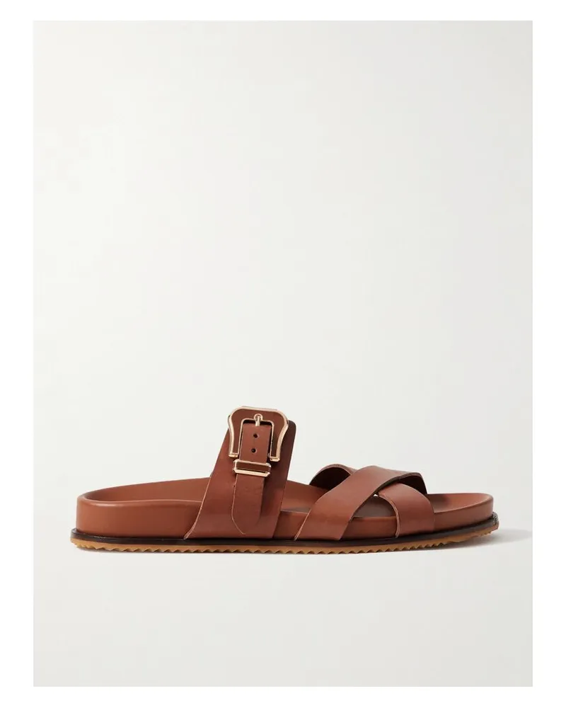 Gabriela Hearst Circe Pantoletten Aus Leder - Braun Braun