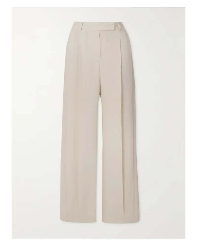 Brunello Cucinelli Hose Mit Geradem Bein Aus Webstoff Mit Falten - Weiß Weiß