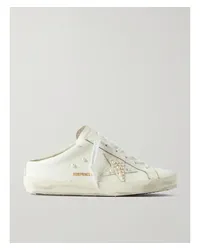 Golden Goose Superstar Sabot Slip-ons aus Leder in Distressed-optik Weiß