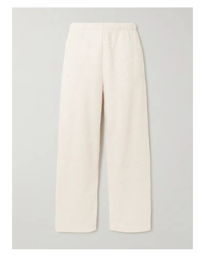 SKIMS Classic Straight Leg Pants – Oatmeal Heather – Hose Mit Geradem Bein Aus Jersey Aus Einer Baumwollmischung - Neutral Neutral