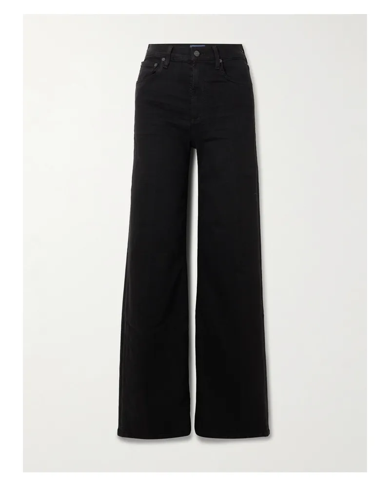Citizens of humanity Lyra Long High-rise Wide-leg Jeans - Black Black