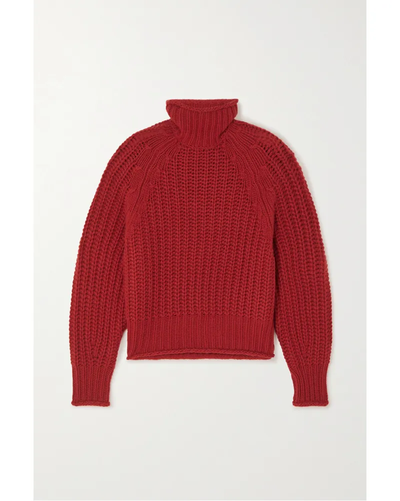 arch4 Net Sustain Ellis Gerippter Kaschmirpullover Rot