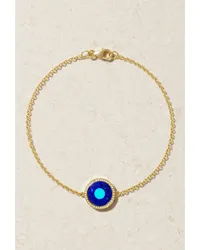 Jennifer Meyer Mini Evil Eye Armband aus 18 Karat Gold Blau