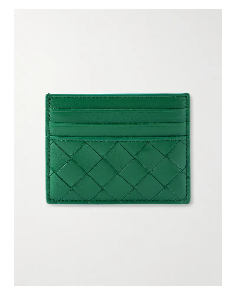Bottega Veneta Kartenetui Aus Intrecciato-leder - Grün Grün