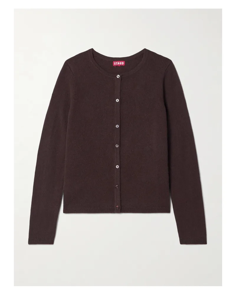 STAUD Midnight Cashmere Cardigan - Brown Brown
