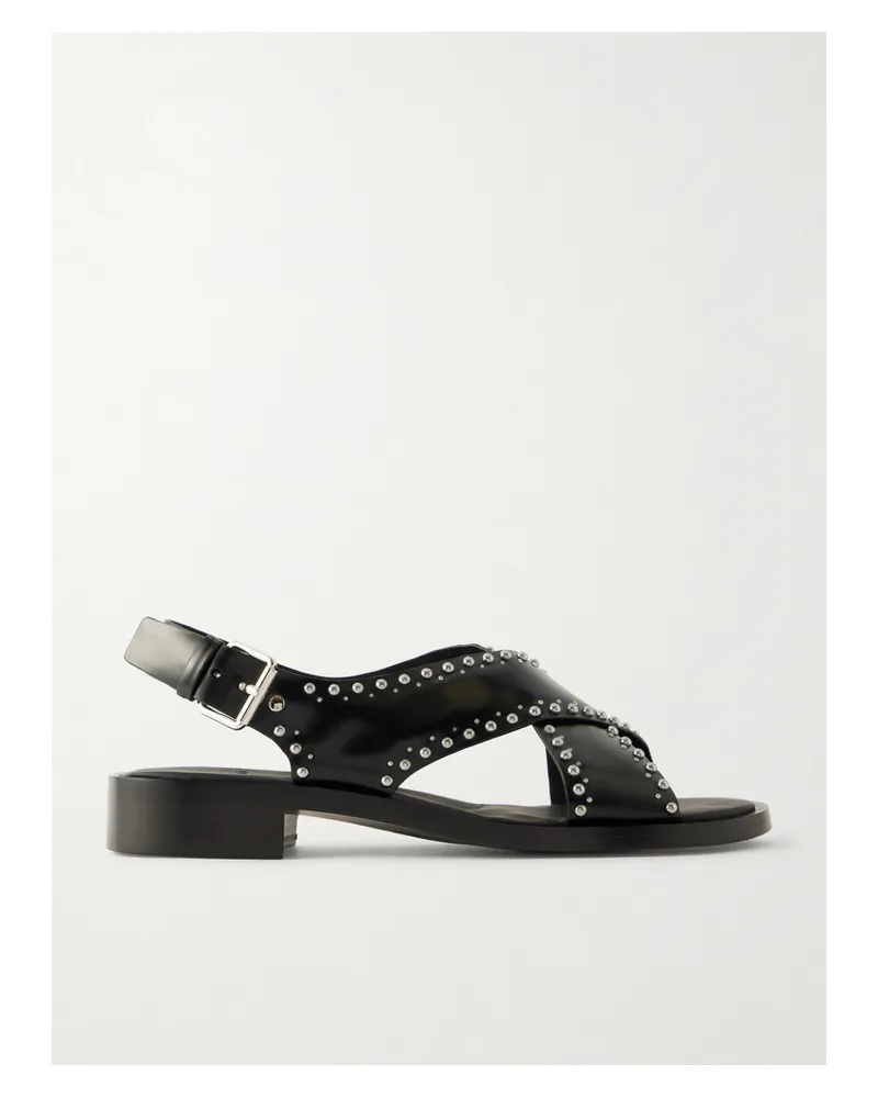 Church's Remi Studded Woven Leather Sandals - Black Black