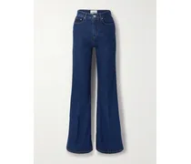 Hoch Sitzende Schlagjeans - Blau