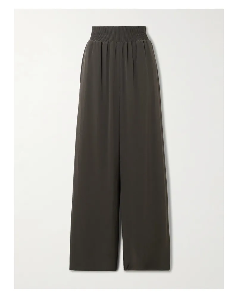 Joseph Nour Hose Mit Weitem Bein Aus Woll-crêpe - Braun Braun