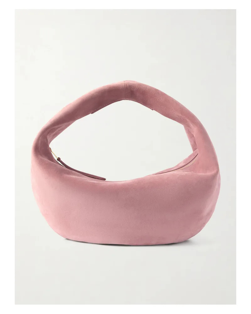 KHAITE Olivia Medium Suede Tote - Pink Pink