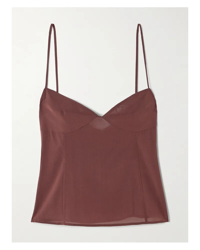 St. Agni Top Aus Stretch-seidenorganza - Lila Lila