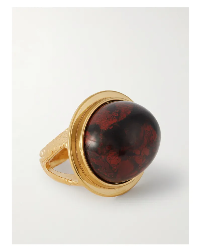 Chloé Goldfarbener Ring Mit Jaspis Gold