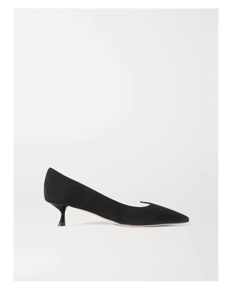 Roger Vivier I Love Vivier 45 Suede Pumps - Black Black