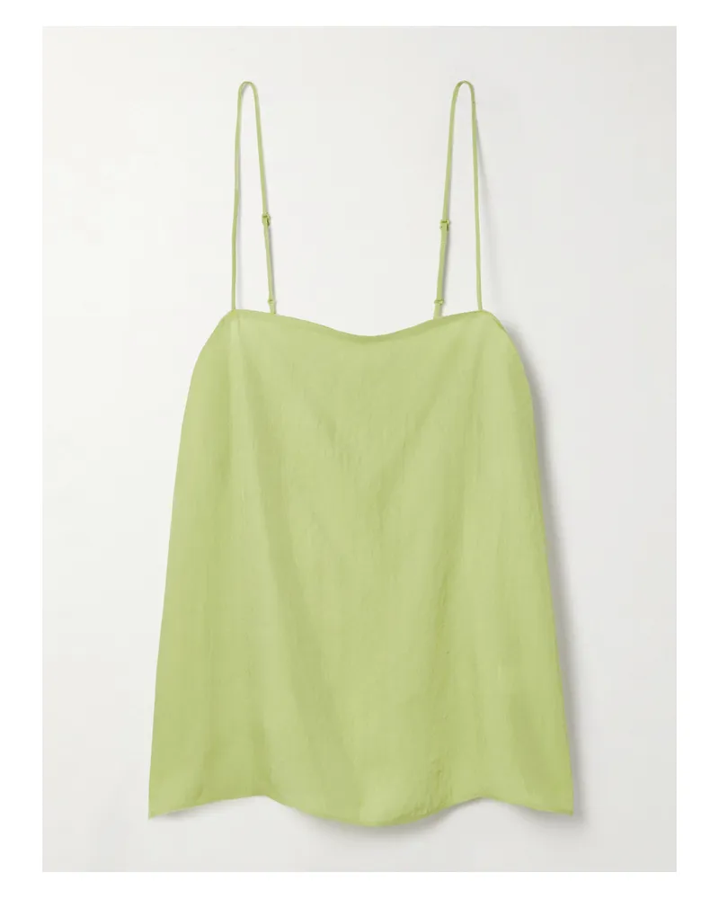 tibi Top Aus Glänzendem Twill - Grün Grün