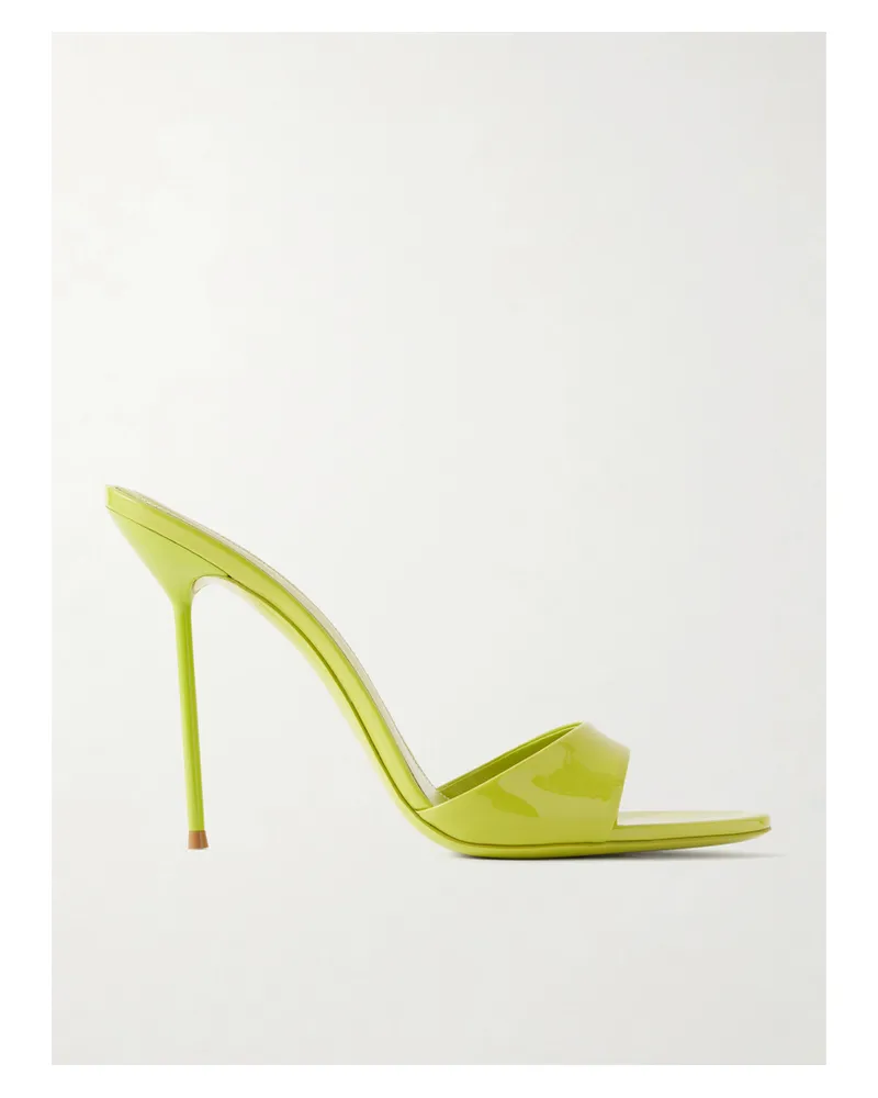 Paris Texas Lidia Patent-leather Mules - Green Green
