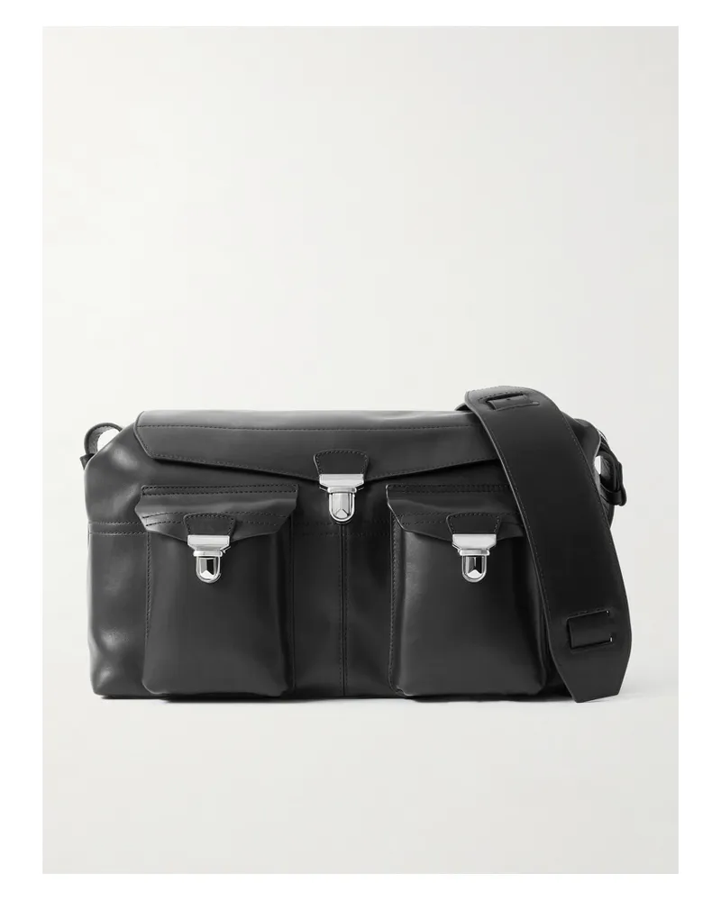 Christophe Lemaire Leather Shoulder Bag - Black Black