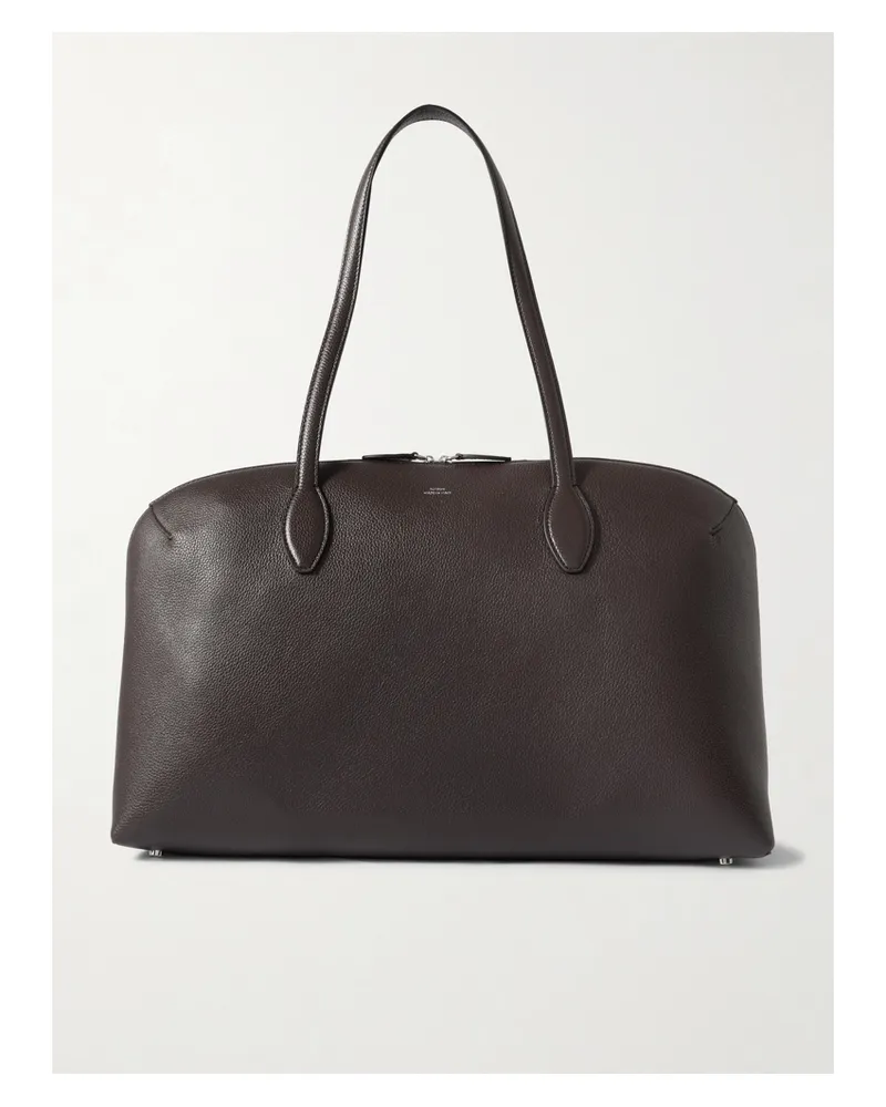 Totême Day Textured-leather Tote - Brown Brown