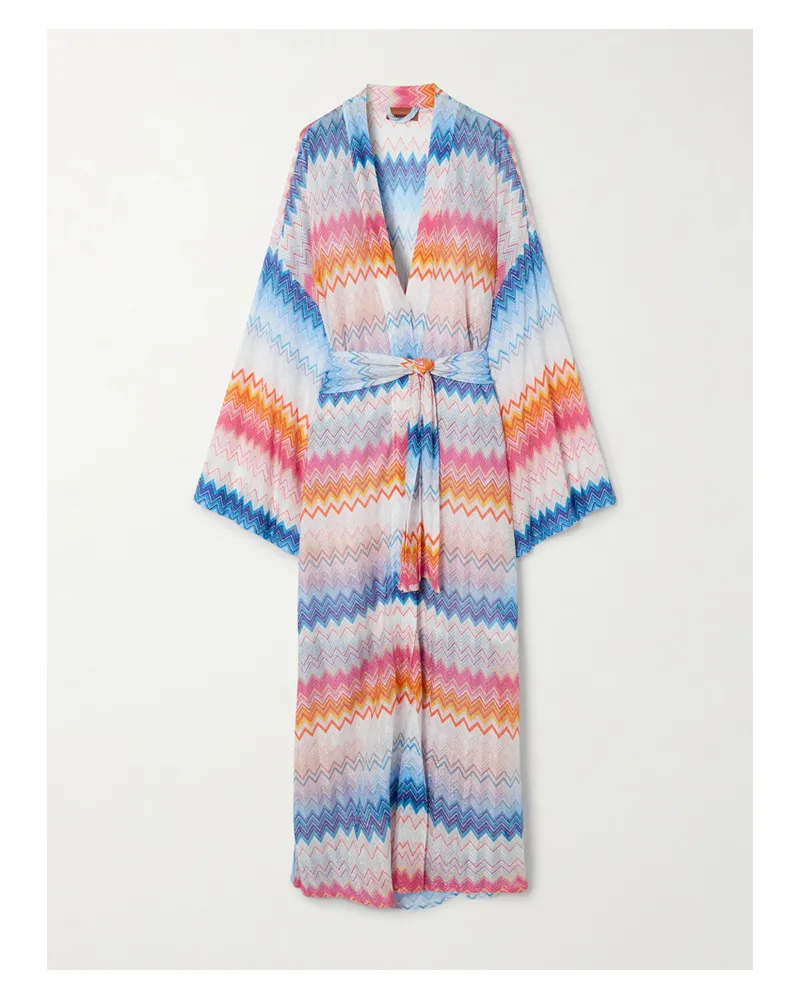 Missoni Mare Striped Metallic Crochet-knit Coverup - Multi Multi