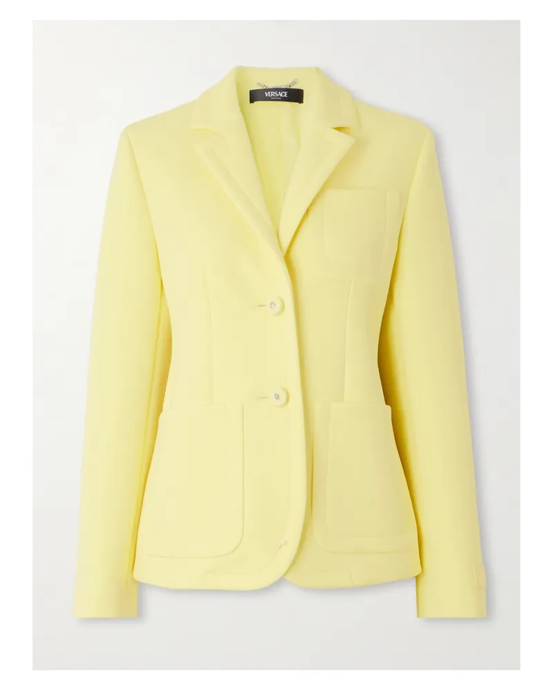 Versace Blazer Aus Grain De Poudre - Gelb Gelb