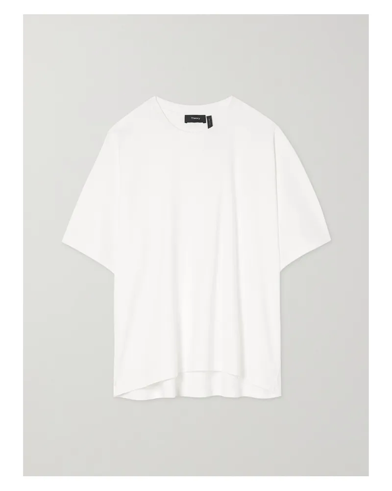 Theory Oversized-t-shirt Aus Baumwoll-jersey - Weiß Weiß