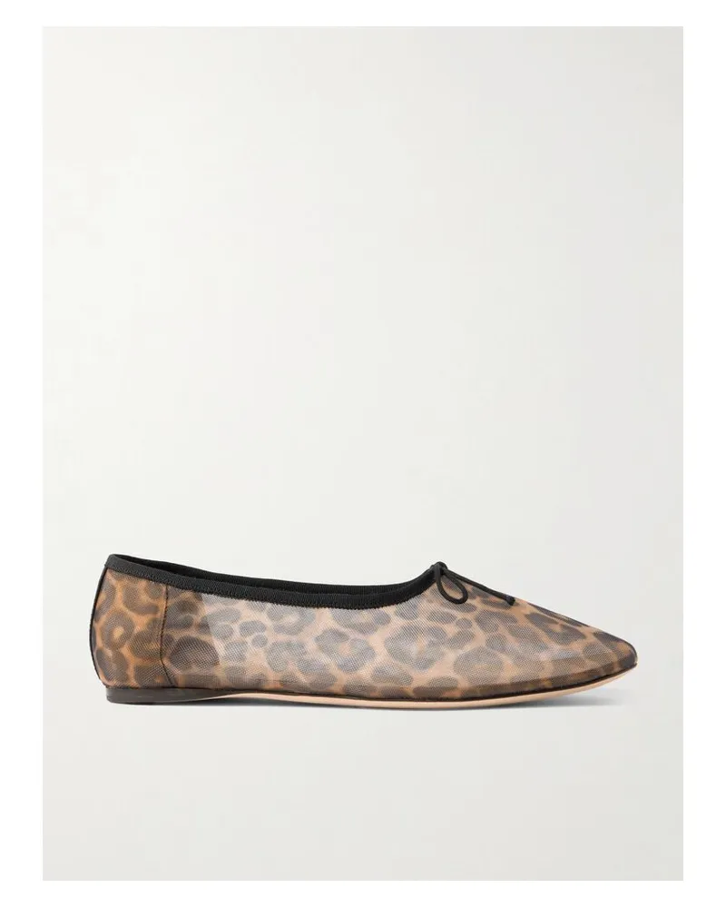Loeffler Randall Landon Ballerinas Aus Mesh Mit Leopardenprint - Animal-Print Animal-print