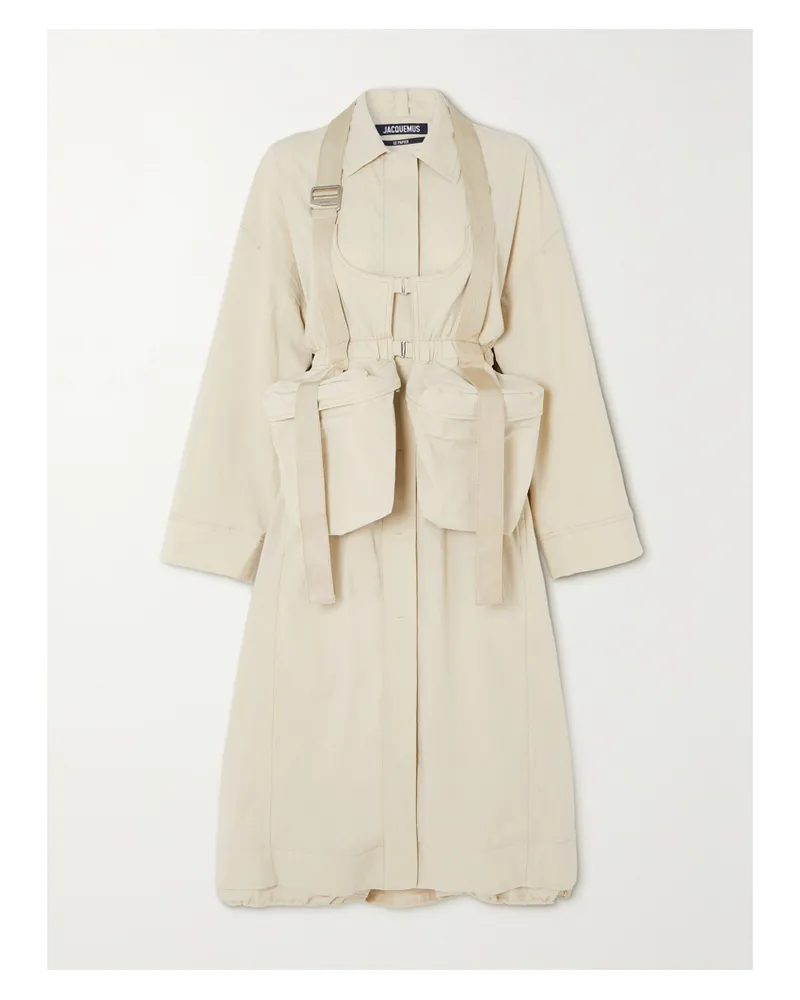 Jacquemus Carozzu Wandelbarer Mantel Aus Einer Baumwollmischung - Ecru Ecru