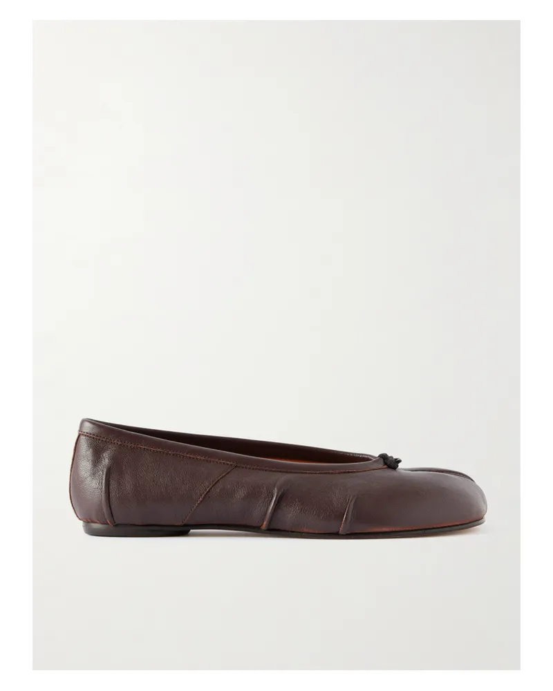 Maison Margiela Tabi Ballerinas Mit Geteilter Kappe Aus Leder - Braun Braun