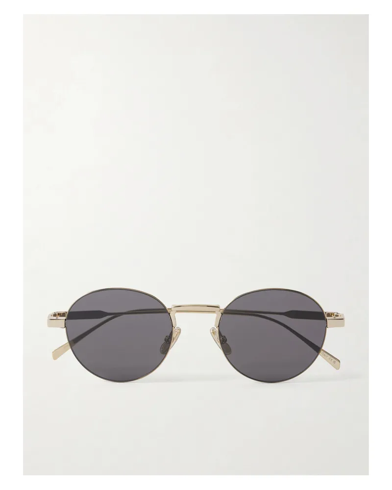 Celine Oro Goldfarbene Sonnenbrille Mit Rundem Rahmen Gold