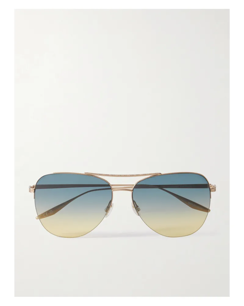 Barton Perreira Chevalier Goldfarbene Pilotensonnenbrille Gold