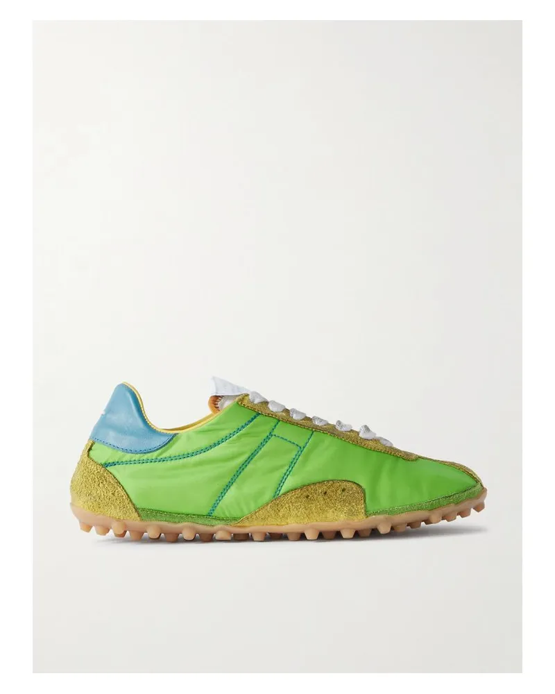 Maison Margiela Sprinter Sneakers Aus Shell Mit Leder- Und Gebürsteten Velourslederbesätzen - Grün Grün