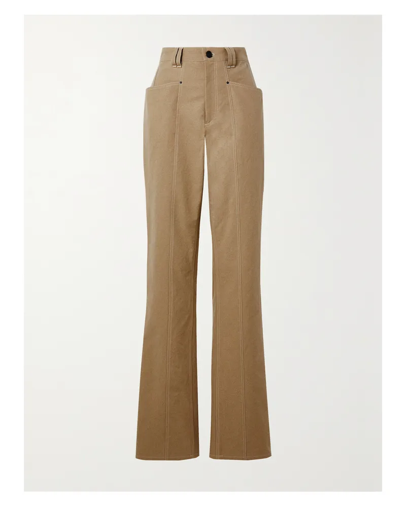 Isabel Marant Vokayae Hose Mit Geradem Bein Aus Baumwolle - Grün Grün