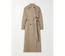 Doppelreihiger Oversized-trenchcoat Aus Baumwolle - Braun