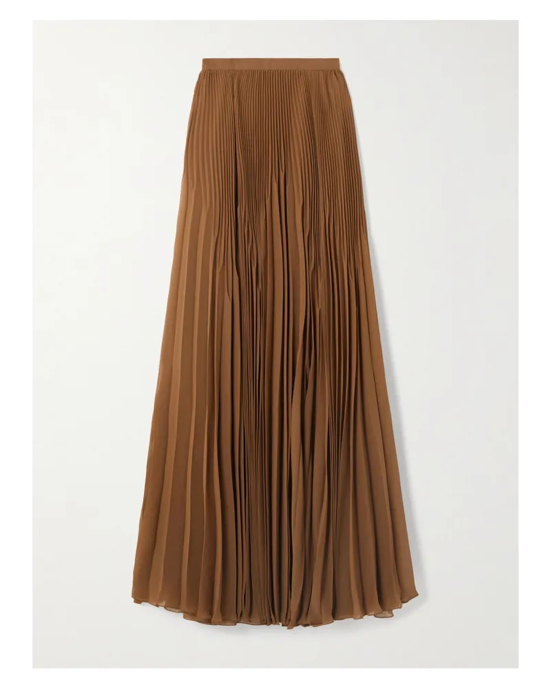Ralph Lauren Marsha Maxirock Aus Plissiertem Chiffon - Braun Braun