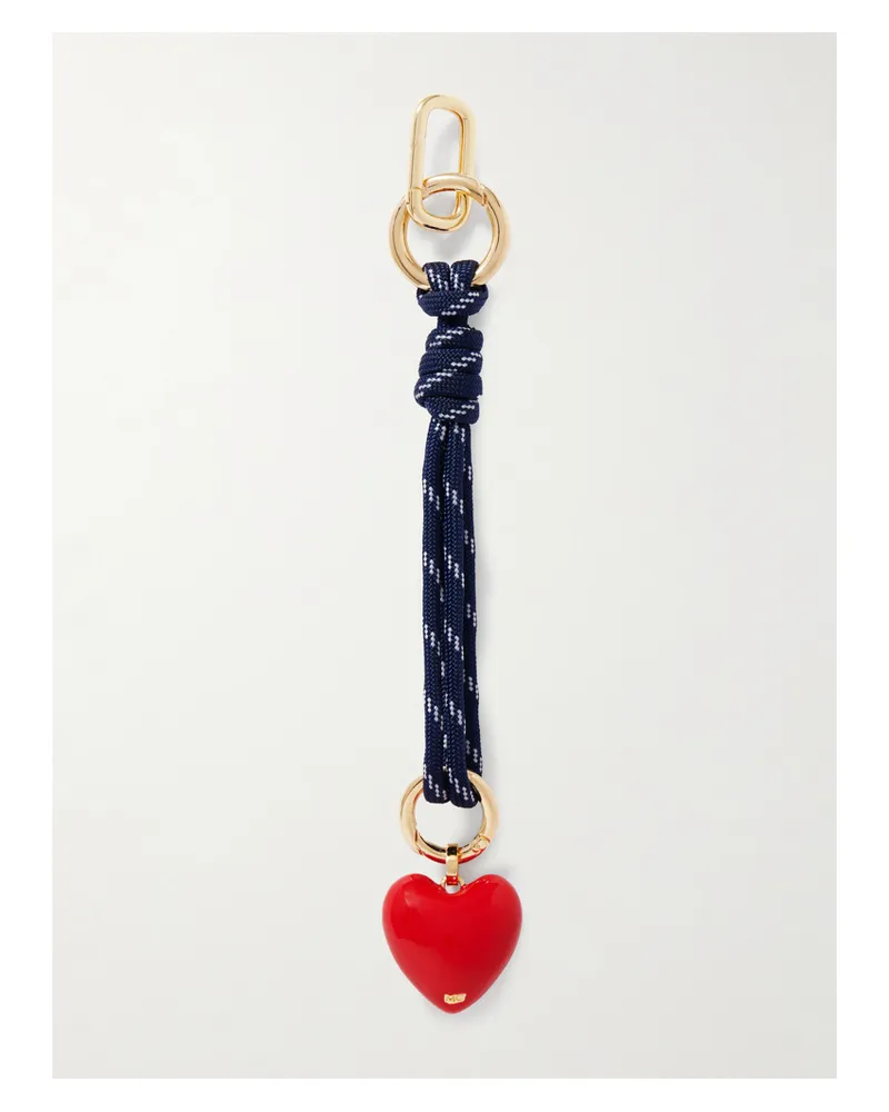 Martha Calvo Taschenanhänger Mit Emaille, Kordel Und Vergoldeten Details - Blau Blau
