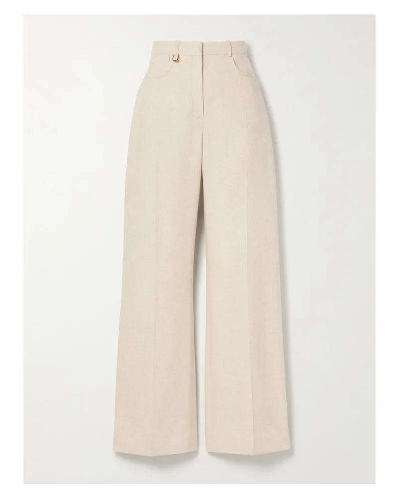 Jacquemus Sauge Hose mit Geradem Bein aus Webstoff Neutral