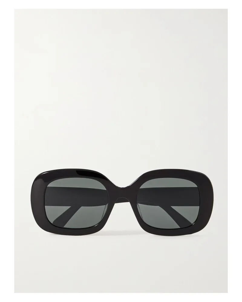 Celine Triomphe Sonnenbrille Mit Ovalem Rahmen Aus Azetat - Schwarz Schwarz