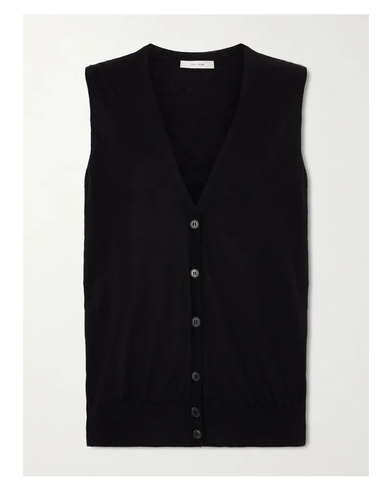 The Row Neel Cashmere Vest - Black Black