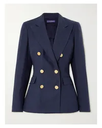 Ralph Lauren Camden Doppelreihiger Blazer aus Leinen Blau