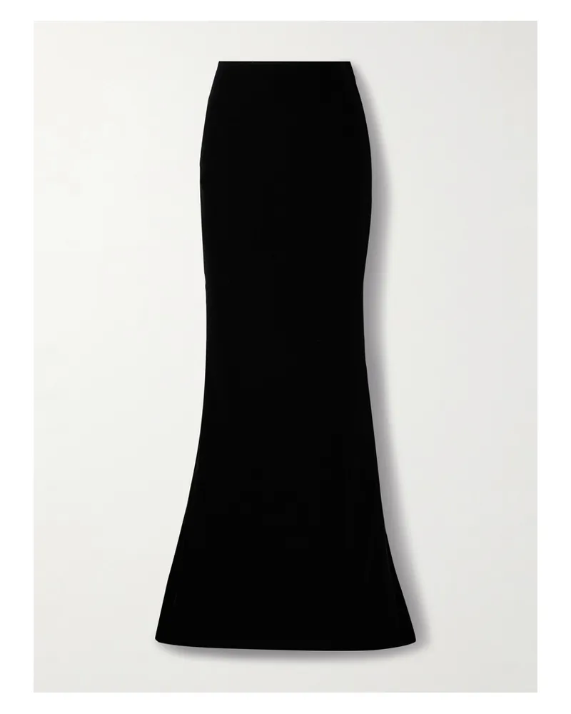 Carolina Herrera New York Maxirock Aus Samt - Schwarz Schwarz