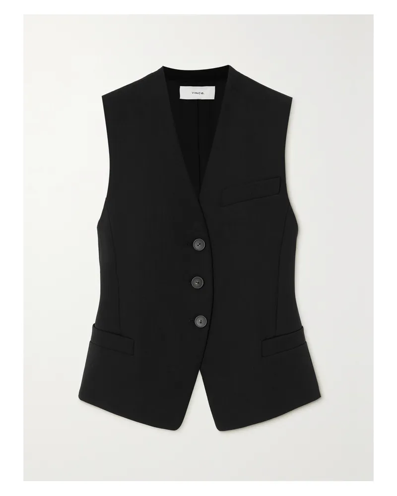Vince Weste Aus Crêpe Mit Recycelten Fasern - Schwarz Schwarz