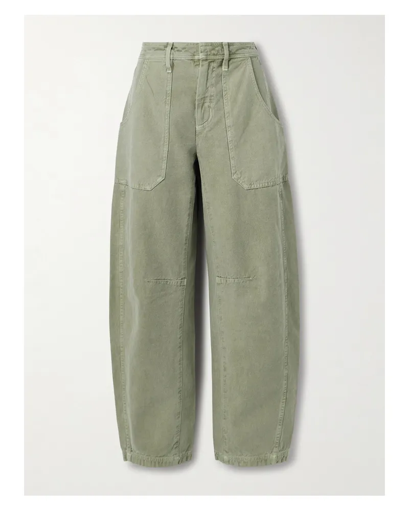 SLVRLAKE Rookie Halbhohe Barrel-jeans Mit Cargotaschen - Grün Grün