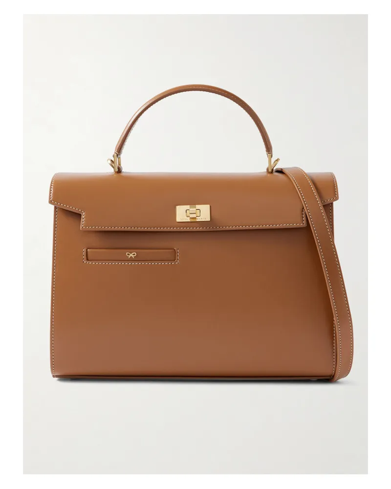 Anya Hindmarch Mortimer Leather Shoulder Bag - Brown Brown