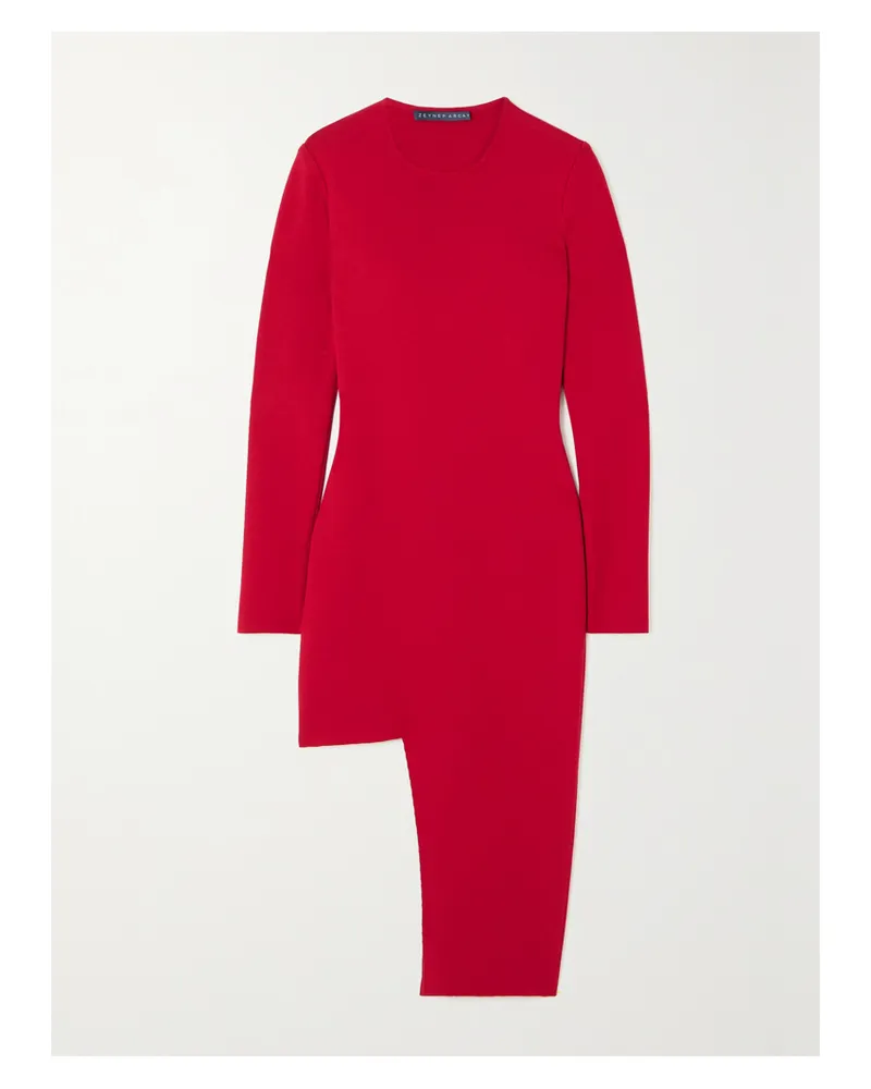 Zeynep Arcay Asymmetrisches Minikleid Aus Strick - Rot Rot