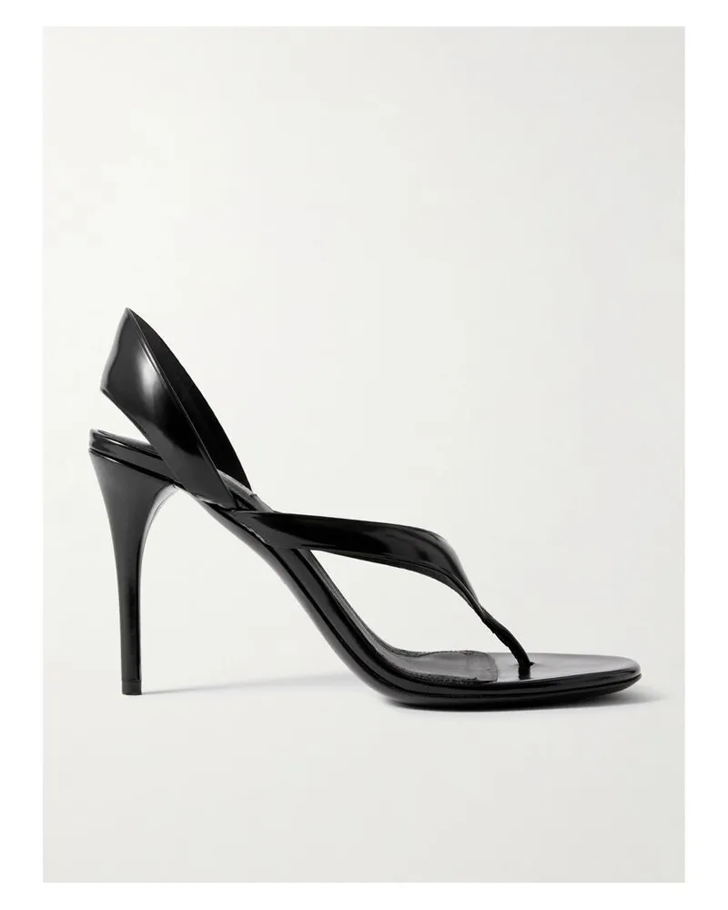 Alaïa Tong 90 Sandalen Aus Lackleder - Schwarz Schwarz